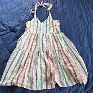NWT American Eagle Striped Linen Mini Dress